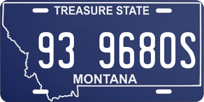 MT license plate 939680S