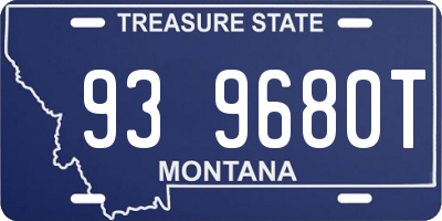 MT license plate 939680T