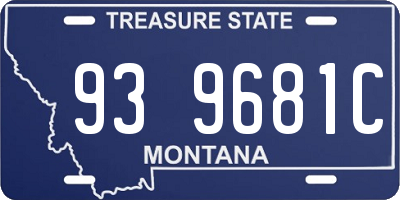 MT license plate 939681C