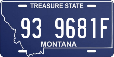 MT license plate 939681F