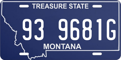 MT license plate 939681G