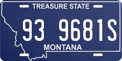 MT license plate 939681S