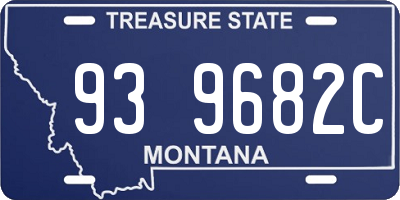 MT license plate 939682C