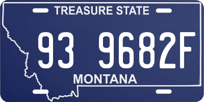 MT license plate 939682F