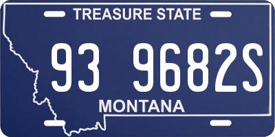 MT license plate 939682S