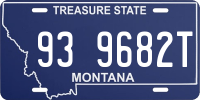 MT license plate 939682T