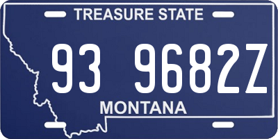 MT license plate 939682Z