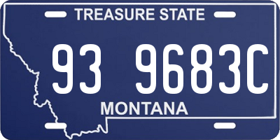 MT license plate 939683C