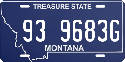 MT license plate 939683G