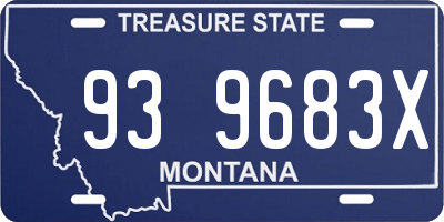 MT license plate 939683X