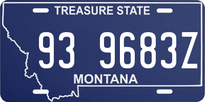MT license plate 939683Z