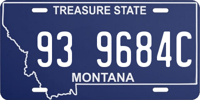 MT license plate 939684C