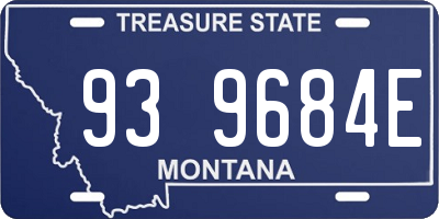 MT license plate 939684E
