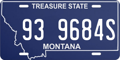 MT license plate 939684S