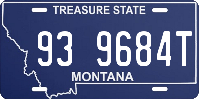 MT license plate 939684T