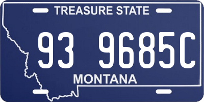 MT license plate 939685C