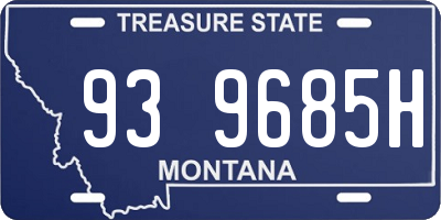 MT license plate 939685H