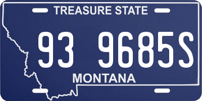 MT license plate 939685S