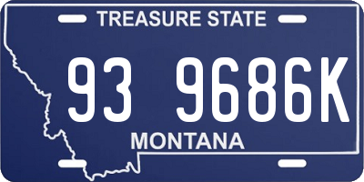 MT license plate 939686K