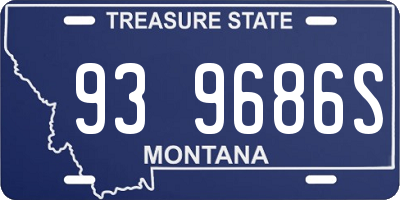 MT license plate 939686S