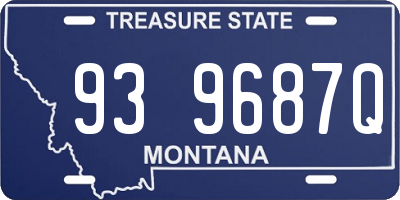 MT license plate 939687Q