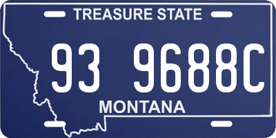 MT license plate 939688C