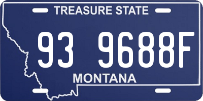 MT license plate 939688F