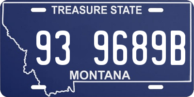 MT license plate 939689B