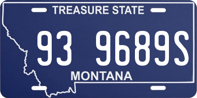 MT license plate 939689S