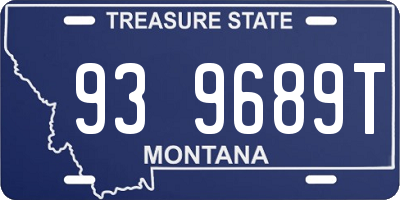 MT license plate 939689T