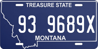 MT license plate 939689X