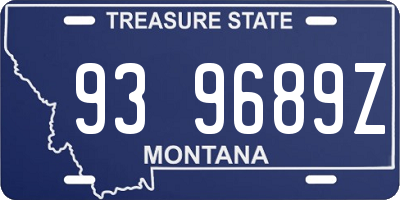 MT license plate 939689Z