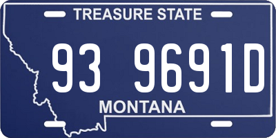 MT license plate 939691D