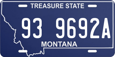 MT license plate 939692A