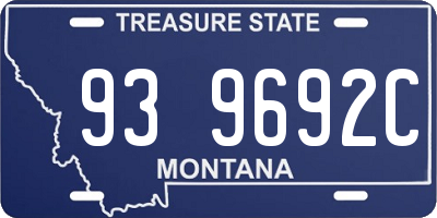 MT license plate 939692C