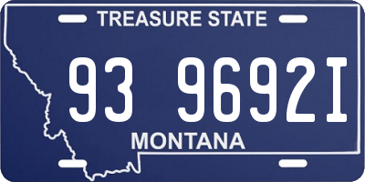 MT license plate 939692I