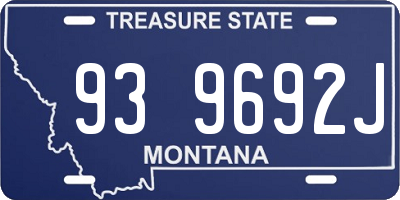 MT license plate 939692J