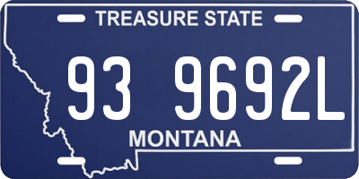 MT license plate 939692L