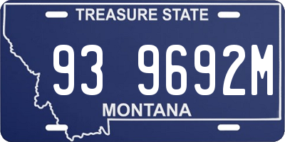 MT license plate 939692M