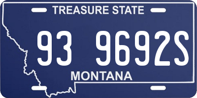 MT license plate 939692S