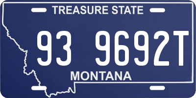 MT license plate 939692T