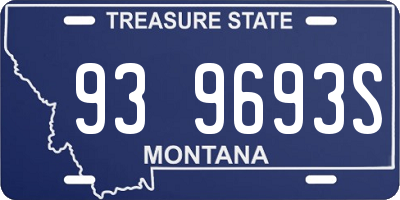 MT license plate 939693S