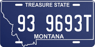 MT license plate 939693T