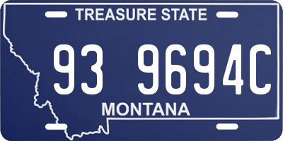 MT license plate 939694C