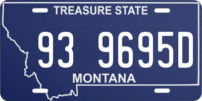 MT license plate 939695D
