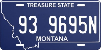 MT license plate 939695N