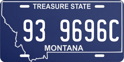 MT license plate 939696C