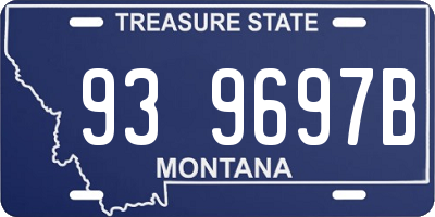 MT license plate 939697B