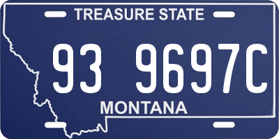 MT license plate 939697C