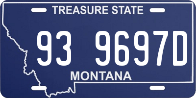 MT license plate 939697D